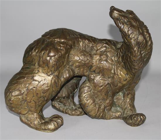 Schorr, bronze figure of a polar bear
